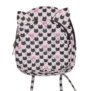 Under One Sky Cat Pink/Black Goldtone Hardware Backpack